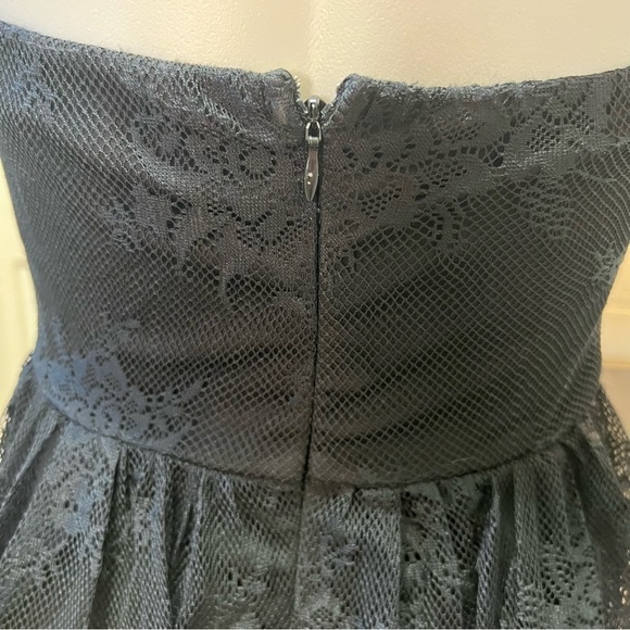 Forever 21 Fit & Flare Black Lace Strapless Dress Medium - Picture 7 of 12